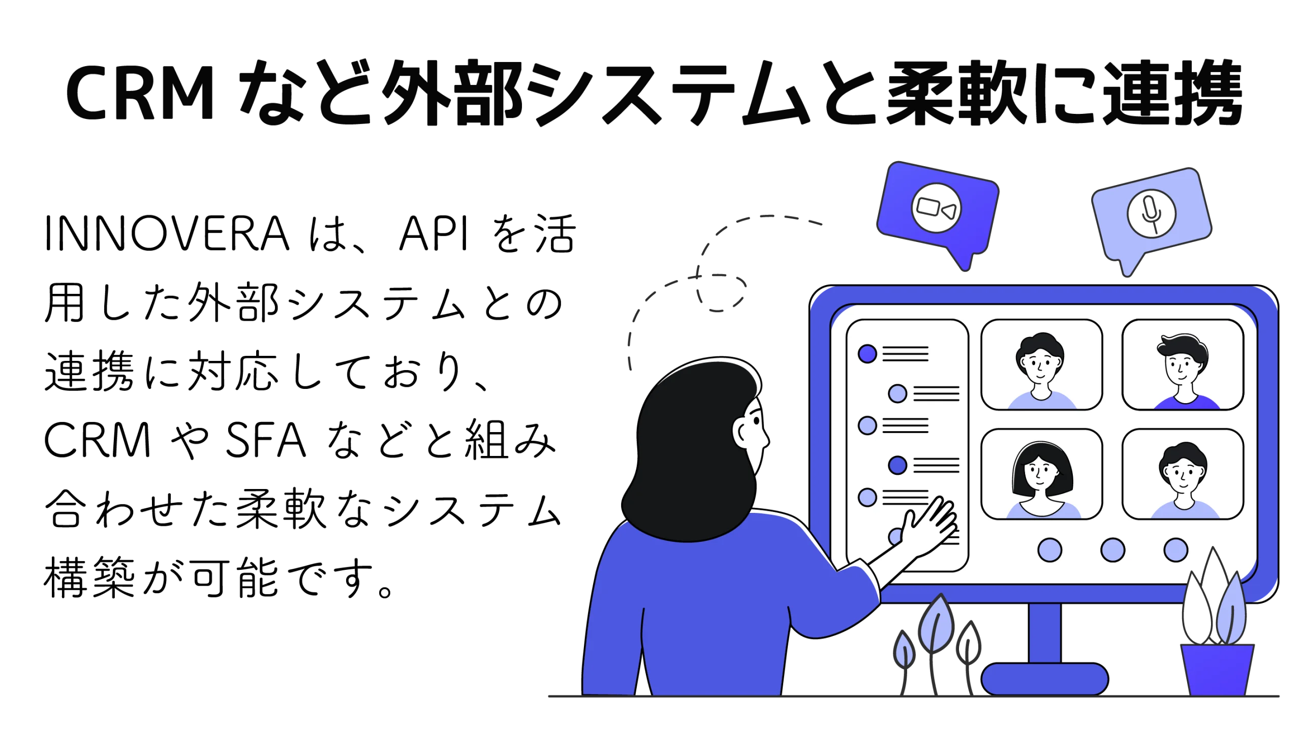 API連携でCRMなど外部システムと柔軟に連携