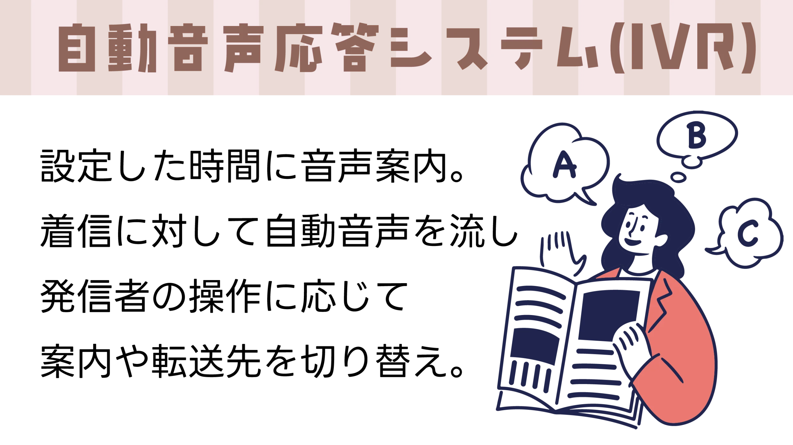 自動音声応答システム（IVR）